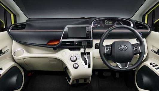 Gambar3: Tampilan Interior Mobil Toyota Sienta yang bergaya manis